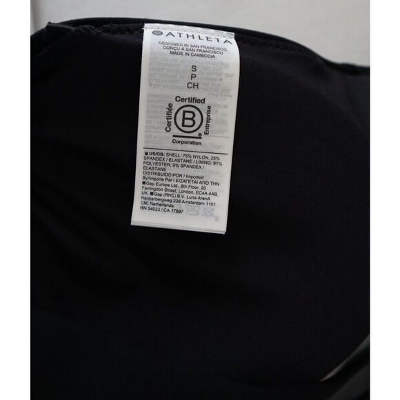 Athleta Women's Sz Small Black Riptide Bikini Top, Best For D-DD Cups - Picture 4 of 7